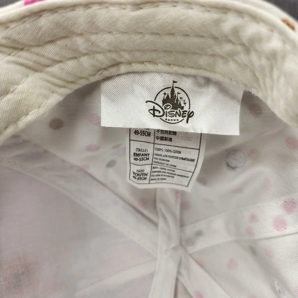 Disney Minnie Mouse Girl Toddler Stretch Hat Pink Glitter Bow Sparkle Polka Dot